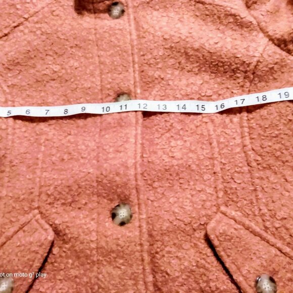 NWT Maralyn & Me Pink Faux Wool High Collar Coat Size Jr. XL - Picture 10 of 10